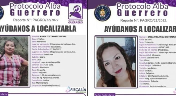 Dos mujeres están desaparecidas en Chilpancingo.
